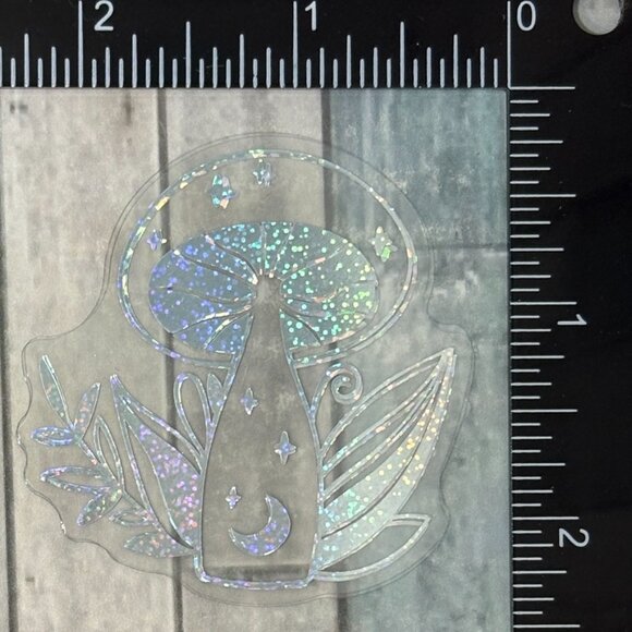 🌀10/$10🌀 Silver Translucent Holographic Waterproof Vinyl Sticker Decal - Picture 1 of 1